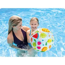 Ballon de plage de 51 cm avec motif de fruits, parfait pour les activités estivales