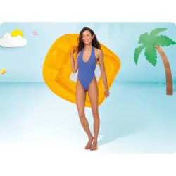 Fauteuil matelas gonflable orange INTEX 56802, un choix chic pour le jardin