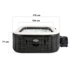 SPA gonflable avec hydromassage, matériaux durables et sièges confortables, parfait pour les fêtes