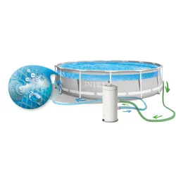 Piscine de jardin 427 x 107 cm, facile à installer pour l'été