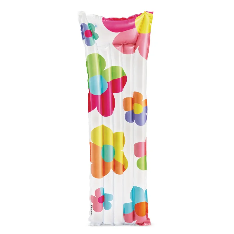 Matelas de nage coloré Fleurs Intex 59720, parfait pour l'été