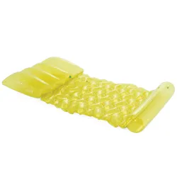 Matelas de nage vert citron, parfait pour le jardin ou les vacances au bord de l'eau