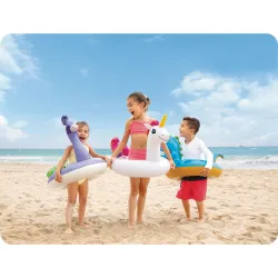 Bouée de natation paon INTEX 58221, parfaite pour une utilisation dans le jardin