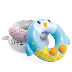 Bouée de natation pingouin 81 cm, parfaite pour s'amuser dans la piscine