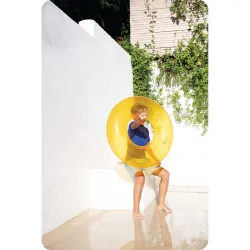 Bouée de nage stylée orange, accessoire parfait pour la piscine, bouées