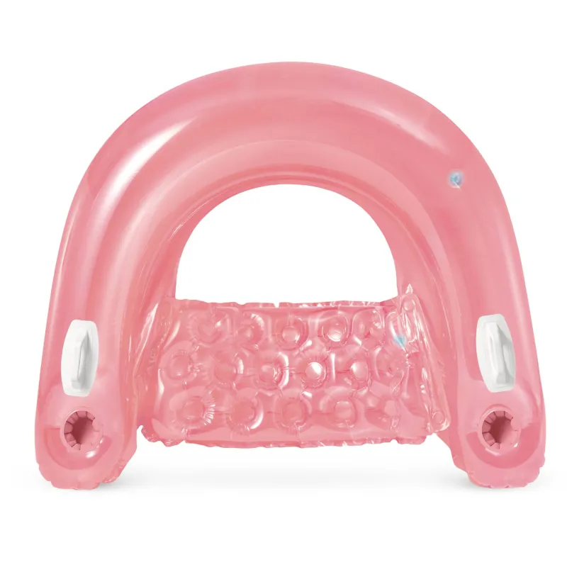 Fauteuil de nage rose, parfait pour se détendre dans l'eau