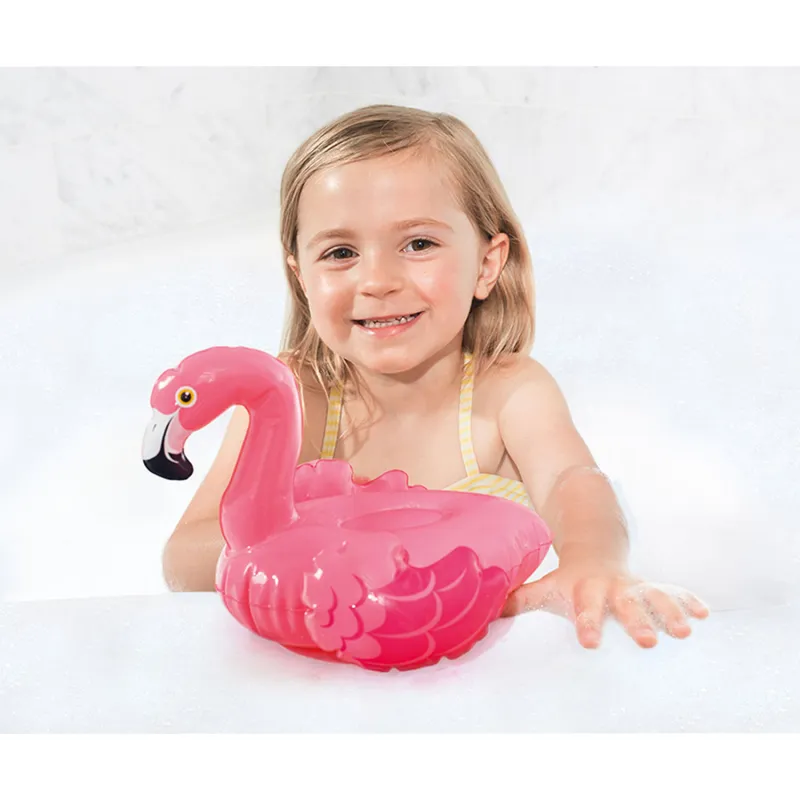 Jouet de bain coloré en forme de flamant, parfait pour s'amuser dans l'eau