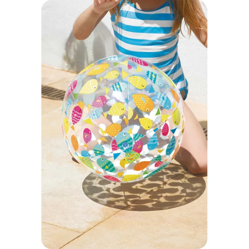 Ballon de plage gonflable résistant, 51 cm, parfait pour les jeux aquatiques