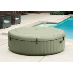 SPA gonflable avec hydromassage, design élégant, idéal pour l'extérieur