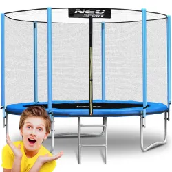 Trampoline de Jardin Neo-Sport 6ft/183cm avec Filet Externe et Échelle