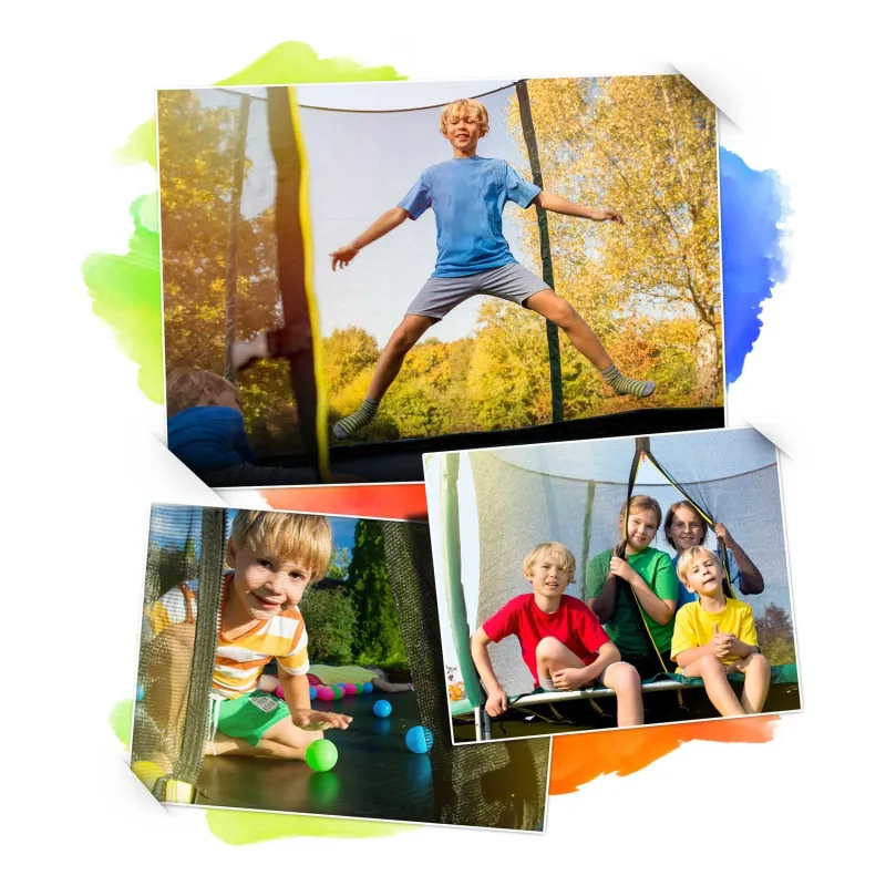 Trampoline de jardin 8ft, solide et durable, idéal pour les enfants