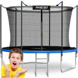 Trampoline de jardin 6ft/183cm avec filet de sécurité intérieur et échelle Neo-Sport