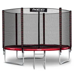 Trampoline de jardin 8ft/252cm avec filet de sécurité extérieur et échelle Neo-Sport