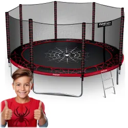 Trampolines de Jardin Neo-Sport 12ft/374cm avec Filet Externe et Échelle