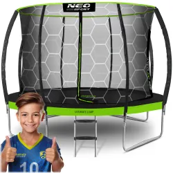 Trampoline de jardin Neo-Sport profilé 14ft/435cm avec filet intérieur