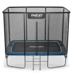 Trampoline de Jardin Rectangulaire Neo-Sport 10x7ft/305x213cm avec Filet Externe et Échelle