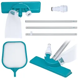 Bestway 58013 Kit Nettoyage Piscine Manche 167cm + Aspirateur + Filet