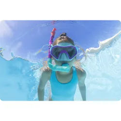 Bestway 25046 Ensemble Palmes-Masque pour Jeunes en bleu, parfait pour les adolescents actifs