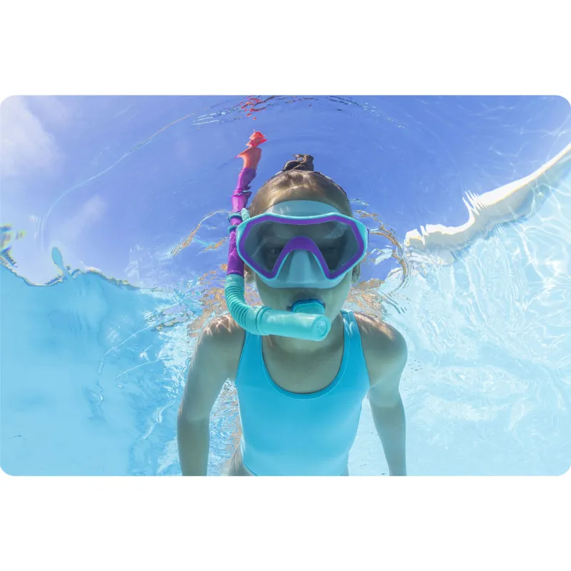 Bestway 25046 Ensemble Palmes-Masque pour Jeunes en bleu, parfait pour les adolescents actifs