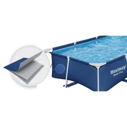 Piscine cadre jardin 259x170x61 cm au design stylé pour l'été