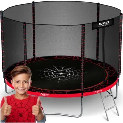 Trampoline de jardin 6ft/183cm avec filet externe et échelle Neo-Sport
