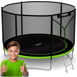 Trampoline de Jardin Neo-Sport 10ft/312cm avec Filet Externe et Échelle