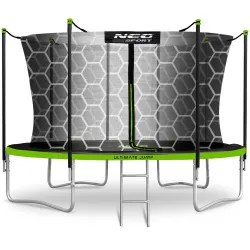 Trampoline de Jardin 13ft/404cm avec Filet Intérieur et Échelle Neo-Sport