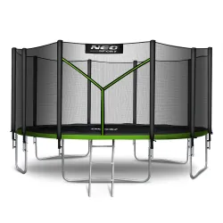 Trampoline de Jardin Neo-Sport 15ft/465cm avec Filet Externe et Échelle