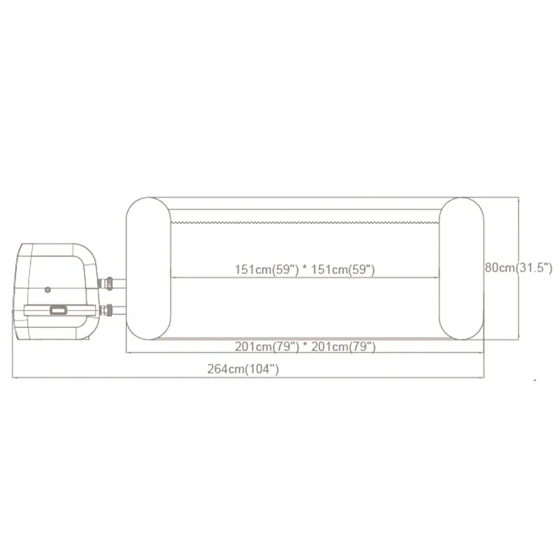 SPA Gonflable Lay-Z Maldives Pro 7 personnes, matériau durable et facile à utiliser
