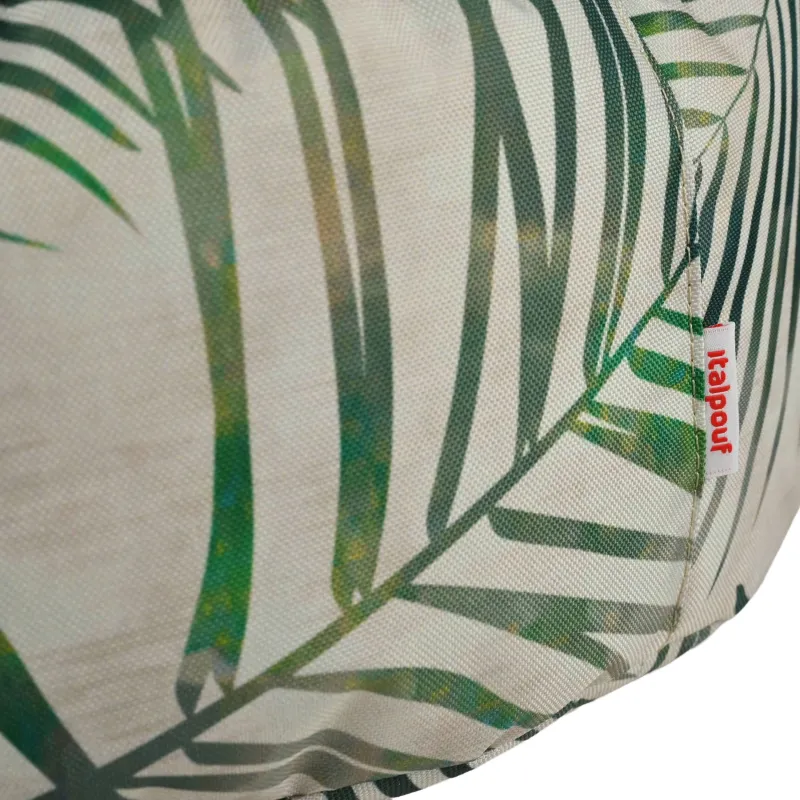 Puff repose-pieds blanc en nylon pour l'extérieur