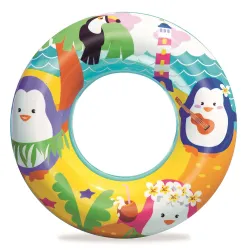 Bouée de natation colorée pour enfants, motif dauphin Bestway 36113, parfaite pour la plage