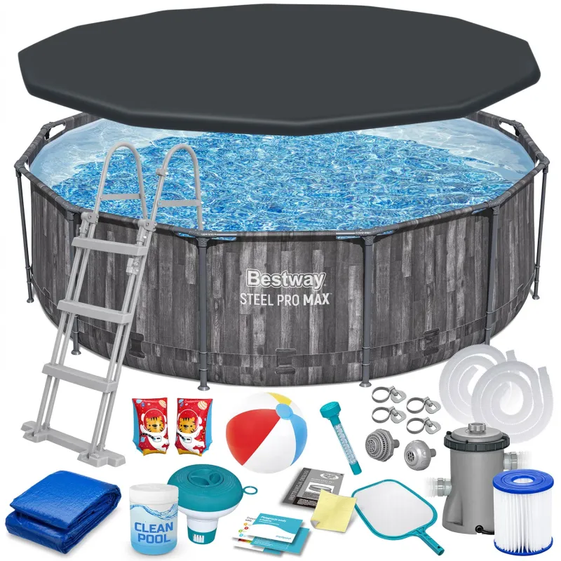 Piscine tubulaire 366 x 100 cm, idéale pour le jardin, Bestway 5614X