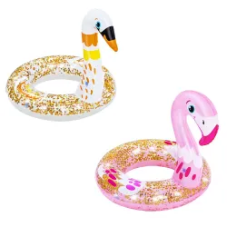 Bouée Bestway 36306 en forme de cygne, design coloré, idéale pour l'été