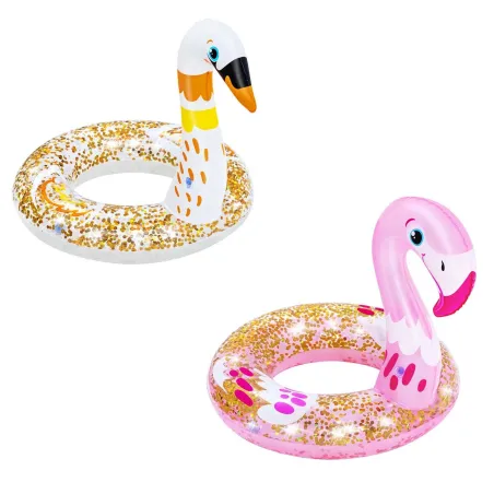 Bouée Bestway 36306 en forme de cygne, design coloré, idéale pour l'été