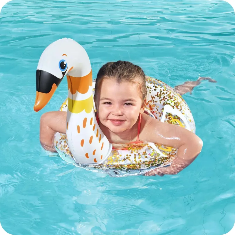 Bouée Bestway 36306, design de cygne, idéale pour s'amuser dans l'eau