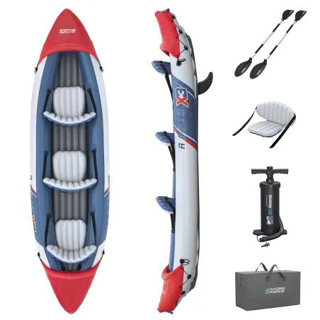Kayak Hydro-Force Rapid X3 Bestway 65132, bateau pneumatique durable pour les activités nautiques