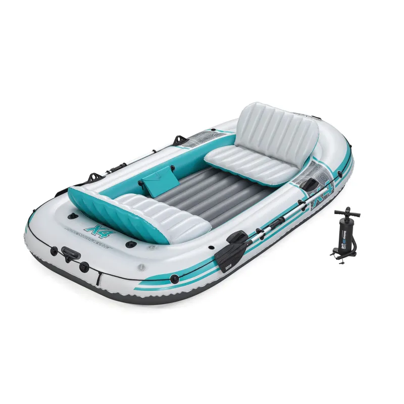 Bateau pneumatique Hydro-Force Adventure X4 Bestway 65158 avec fond solide pour la stabilité