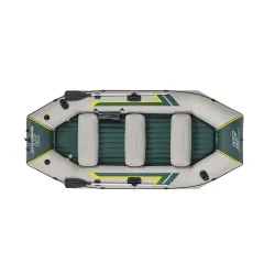Bateau gonflable bleu parfait pour les sorties estivales sur l'eau