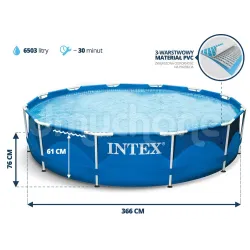 Piscine de jardin INTEX 28210, fabriquée à partir de matériaux durables pour une utilisation prolongée