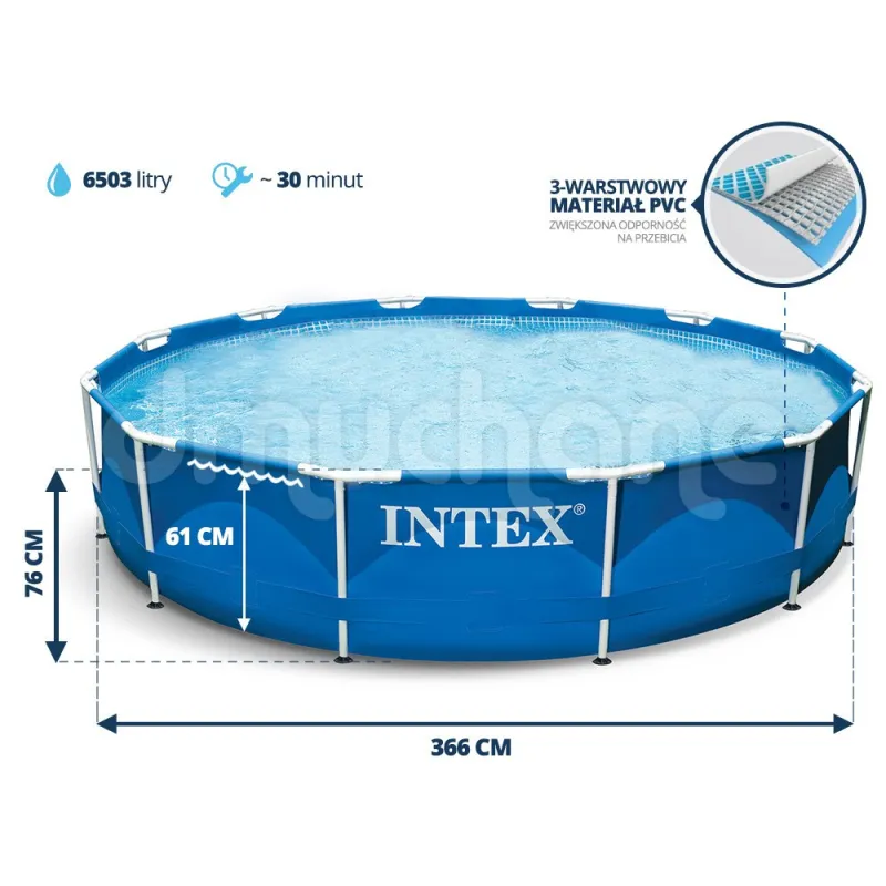 Piscine de jardin INTEX 28210, fabriquée à partir de matériaux durables pour une utilisation prolongée
