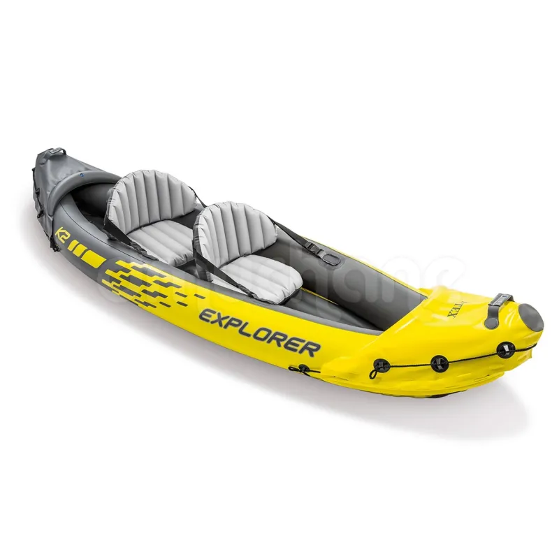 Kayak bleu gonflable, confortable et stable à utiliser