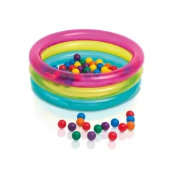 Piscine gonflable avec balles 86 x 25 cm, parfaite pour enfants, sûre et colorée