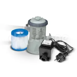Pompe filtrante pour piscines + transformateur 12V 1250 l/h INTEX 28602GS