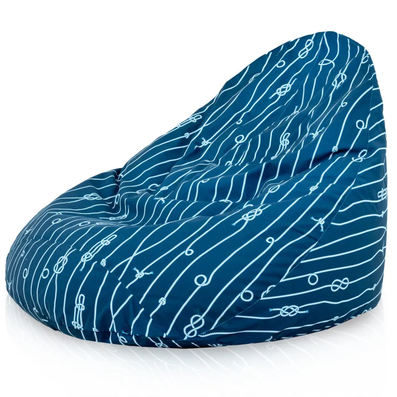 Pouf avec Dossier XXL Drop - Tissu Imprimé Premium – vue 2