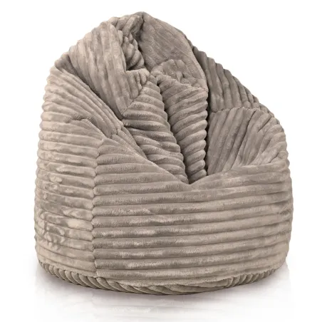 Pouf Poire L pour enfants - Velours Côtelé Stripe