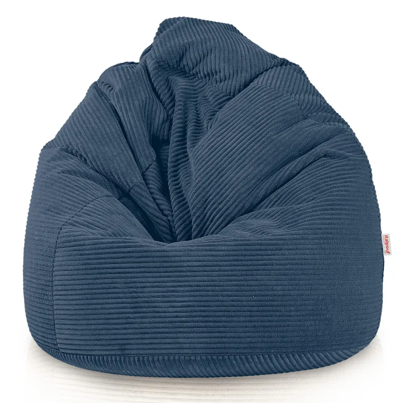 Grand pouf poire en velours côtelé pour ados et adultes