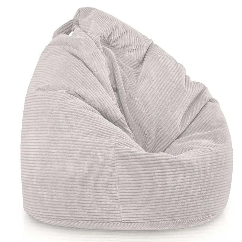 Grand pouf poire en velours côtelé pour ados et adultes