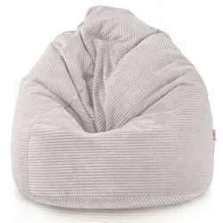 Grand pouf poire en velours côtelé pour ados et adultes
