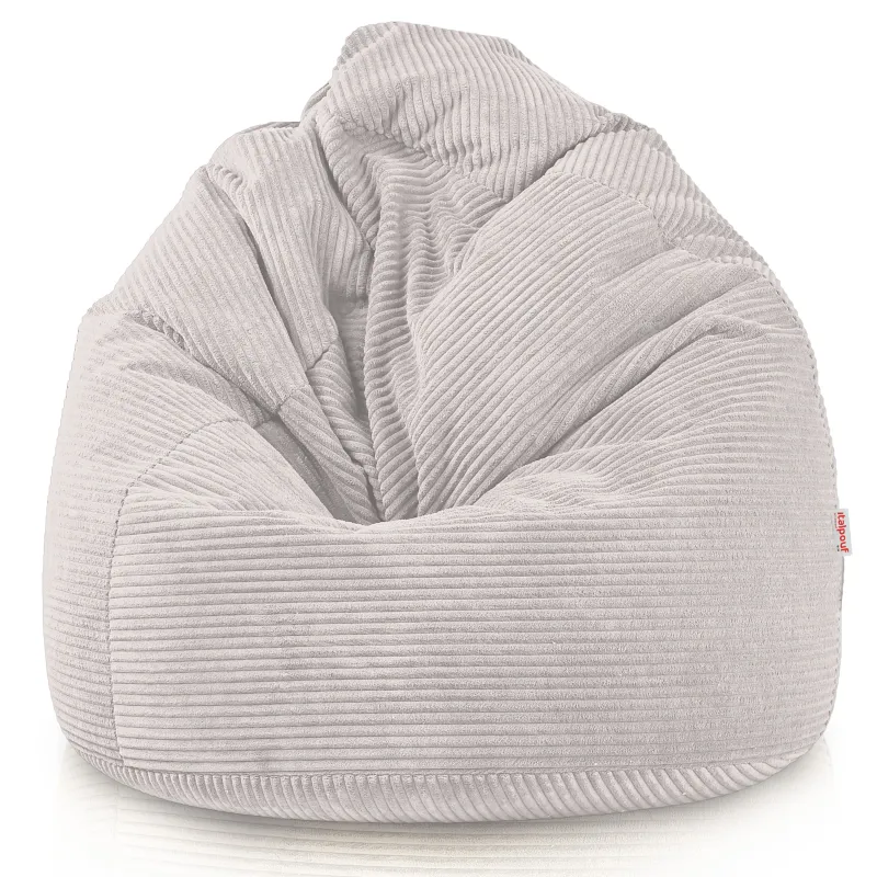 Grand pouf poire en velours côtelé pour ados et adultes