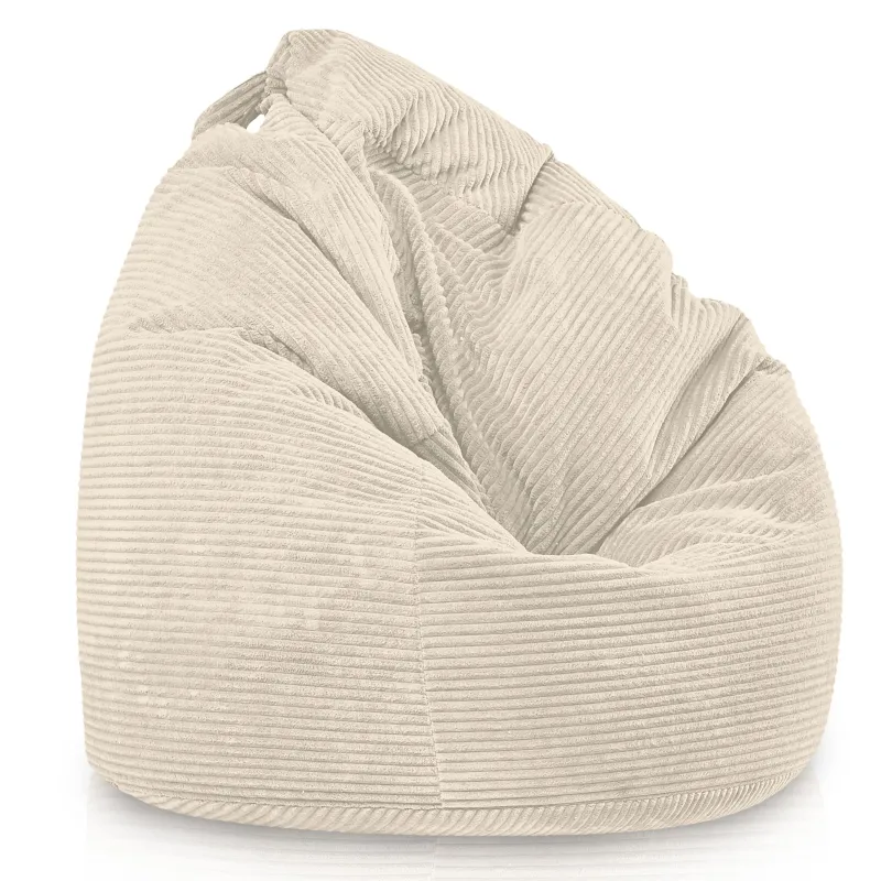 Grand pouf poire en velours côtelé pour ados et adultes